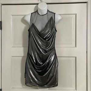 Silver and‎ Black Mini Dress